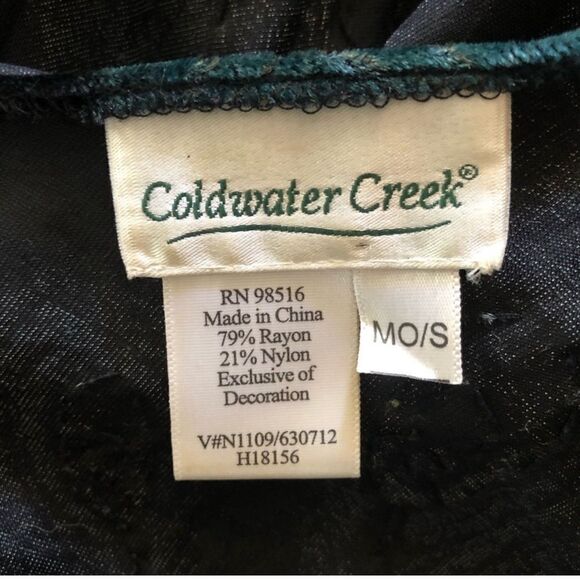 Coldwater Creek peacock poncho velvety with fringe excellent like new condition - Picture 6 of 15